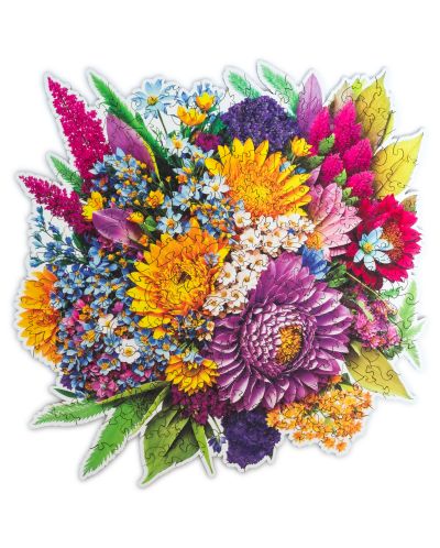 Ξύλινο παζλ  Unidragon  200 κομμάτια - Μπουκέτο λουλούδια - 4